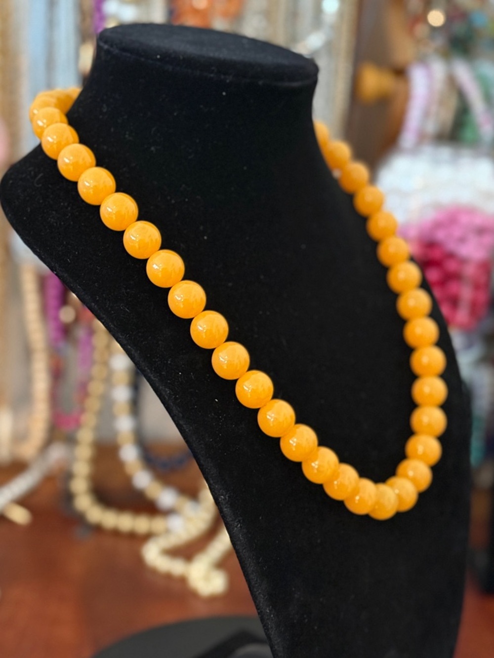Beautiful Butterscotch Beaded Necklace - Picture 3 of 4
